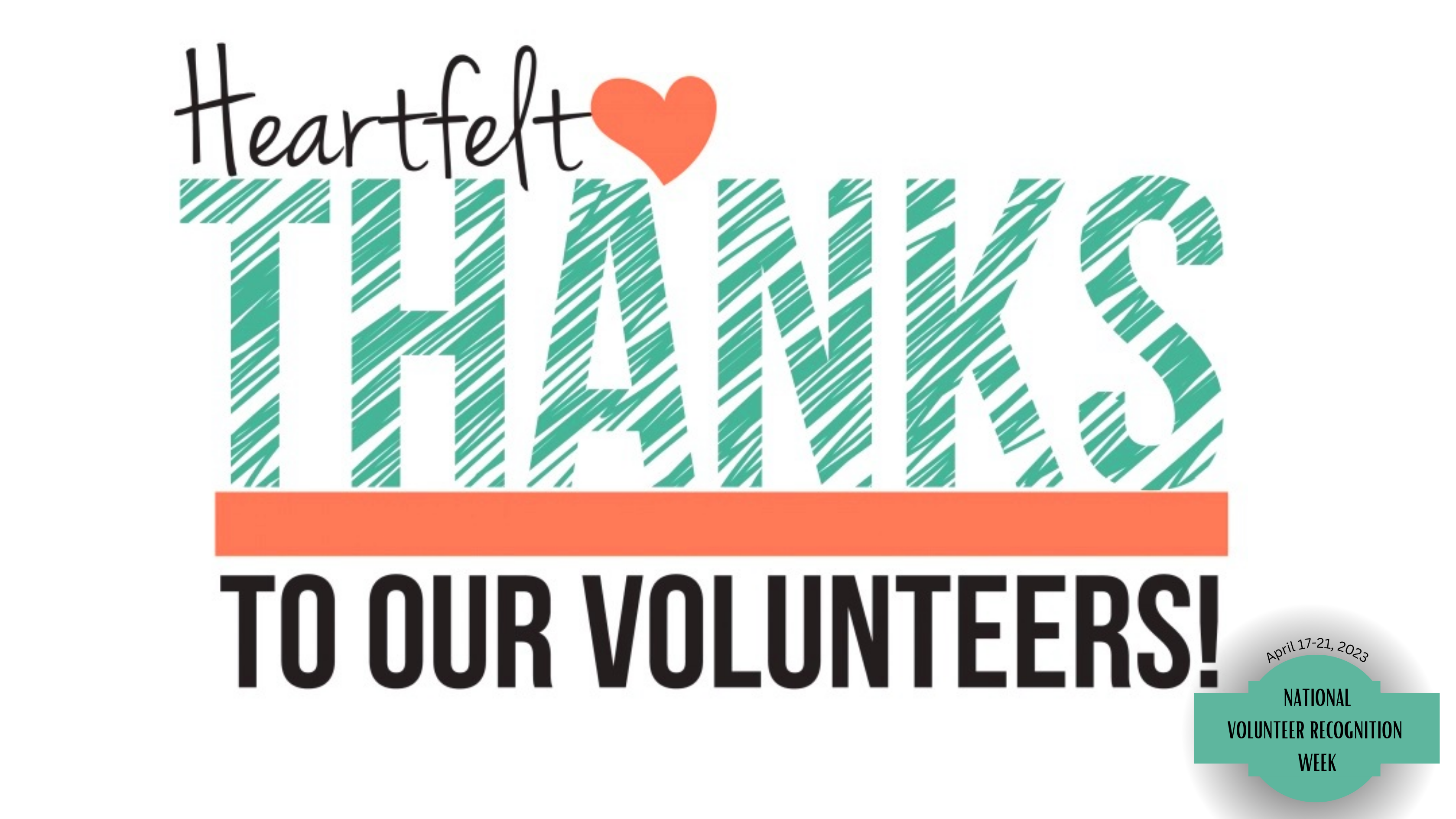 Heartfelt thanks to our volunteers